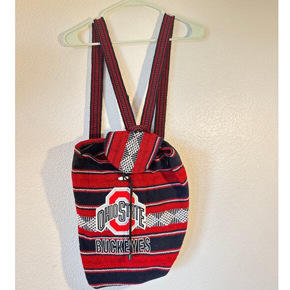 Ohio State Buckeyes Woven Backpack – Drawstring Closure, - Picture 2 of 6
